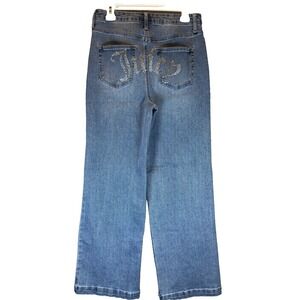 Juicy Couture Lunita Rhinestone Embellished Denim Jeans Size 1/30 High Rise